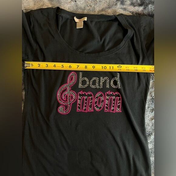 Band Mom T-shirt Pink & Black Sz Large - Picture 7 of 7